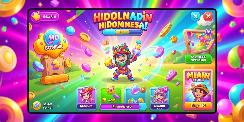 Gambar saat bermain di mesin slot yang menarik.