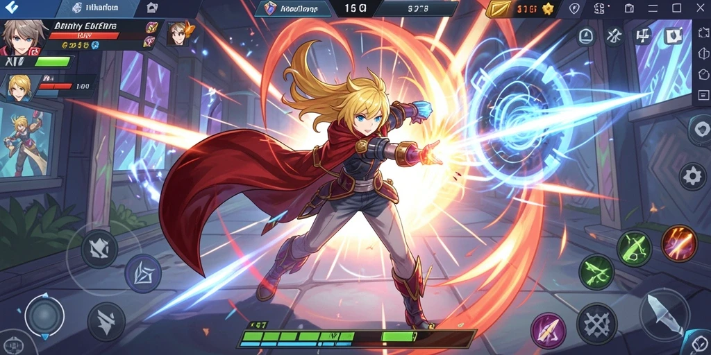Tangkapan layar RPGAME menampilkan karakter utama dalam aksi.